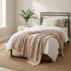 Plaid e Copriletto Oreadi in Misto Cotone con Motivo Paisley - Lemoire Home