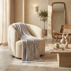 Coperta invernale con motivo a spirale collezione Eco