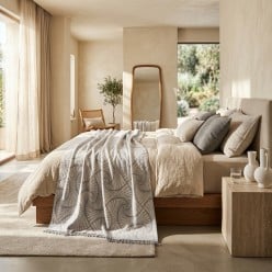 Coperta invernale con motivo a spirale collezione Eco