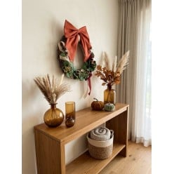 Ghirlanda Fuoriporta Autunnale con Fiocco Terracotta Lemoire Home