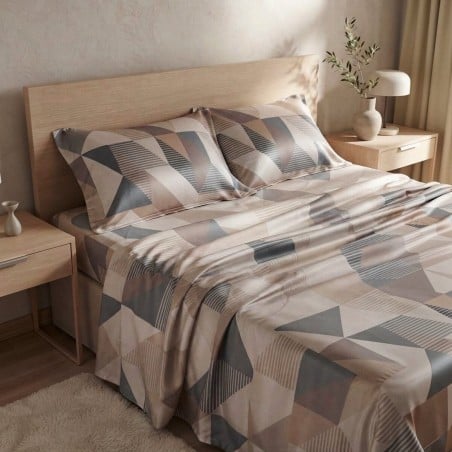 Completo Letto e Copripiumino Matrimoniale in Raso di Cotone Temi | Lemoire Home