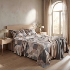 Completo Letto e Copripiumino Matrimoniale in Raso di Cotone Temi | Lemoire Home
