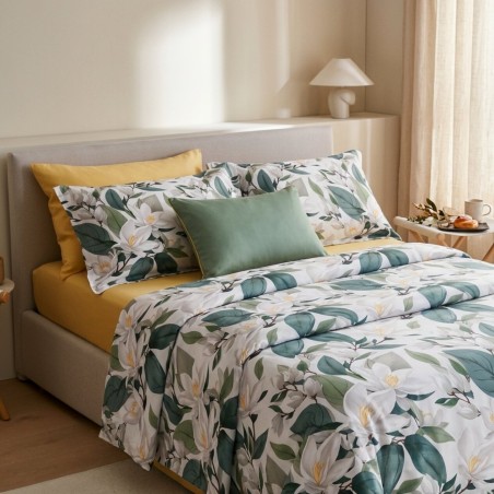 Completo Letto Matrimoniale in Raso di Cotone Ecate | Lemoire Home