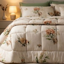Trapunta Matrimoniale Invernale in Raso di Cotone Cassiopea | Lemoire Home