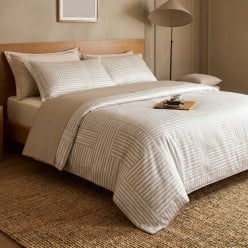 Completo Letto e Parure Copripiumino Matrimoniale in Raso di Cotone 100% Prometeo | Lemoire Home