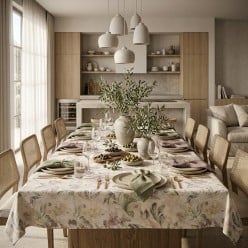 Tovaglia in Cotone Panama Egeria acquerello – Selezione Lemoire Home