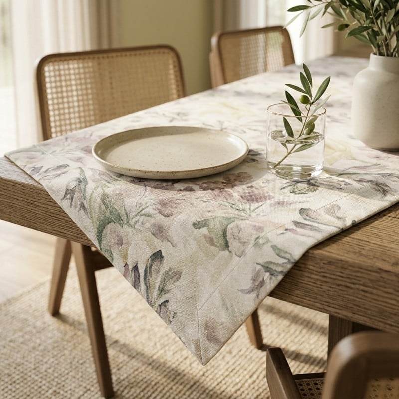 Tovaglia in Cotone Panama Egeria acquerello – Selezione Lemoire Home