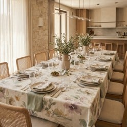 Tovaglia in Cotone Panama Egeria acquerello – Selezione Lemoire Home