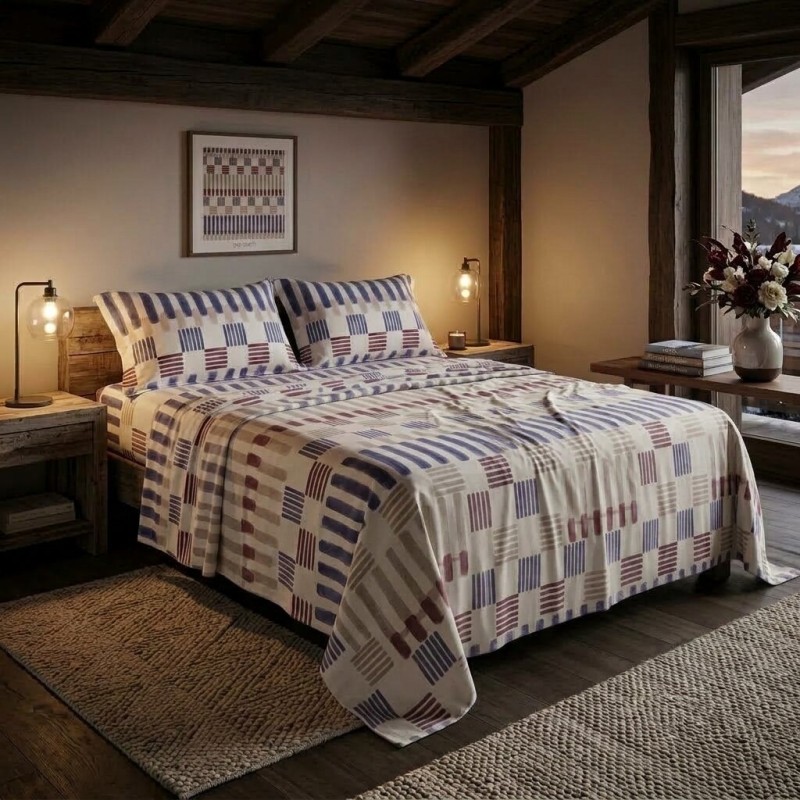 Set Lenzuola Matrimoniali in Caldo Cotone Flanella Orfeo – Lemoire Home