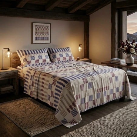 Set Lenzuola Matrimoniali in Caldo Cotone Flanella Orfeo – Lemoire Home