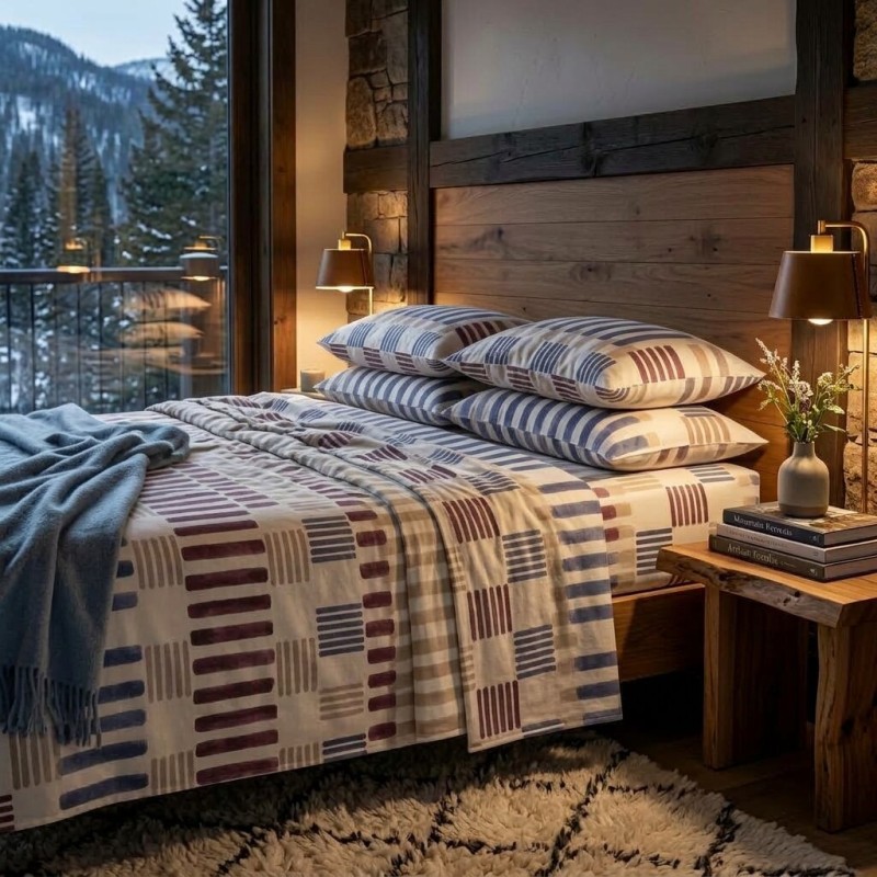 Set Lenzuola Matrimoniali in Caldo Cotone Flanella Orfeo – Lemoire Home
