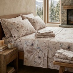 Completo Letto 4 federe Matrimoniale in Caldo Cotone Flanella Cipro | Selezione Lemoire Home
