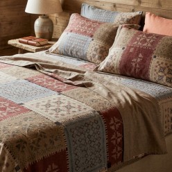 Completo Letto Matrimoniale in Caldo Cotone Flanella 100% | Selezione Lemoire Home - Modello Estia