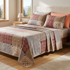 Completo Letto Matrimoniale in Caldo Cotone Flanella 100% | Selezione Lemoire Home - Modello Estia
