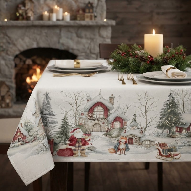 Tovaglia Natalizia in Puro Cotone Astrea - Lemoire Home