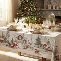 Tovaglia Natalizia in Puro Cotone Astrea - Lemoire Home