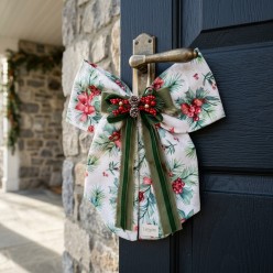 Fiocco Natalizio Artigianale Fuoriporta in Cotone e Velluto – Lemoire Home