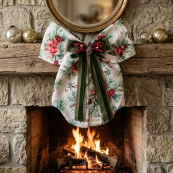 Fiocco Natalizio Artigianale Fuoriporta in Cotone e Velluto – Lemoire Home
