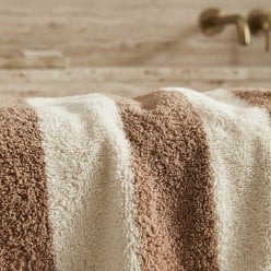 Coppia Asciugamani Viso e Ospite in Spugna di Cotone Terracotta – Lemoire Home