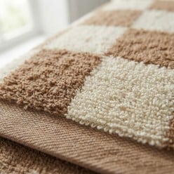 Coppia Asciugamani Viso e Ospite in Spugna di Cotone Terracotta – Lemoire Home