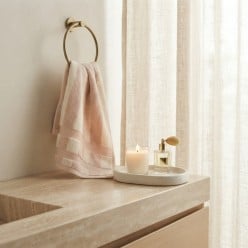 Set Asciugamani Viso e Ospite in Cotone Ortigia Rosa