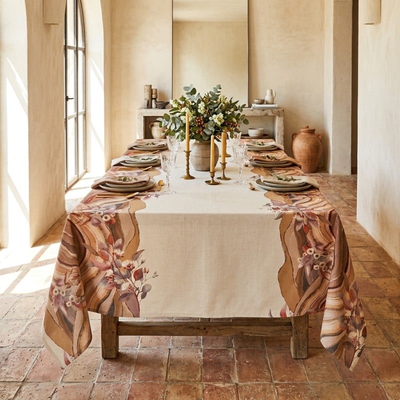 Tovaglia Antimacchia Sartoriale con decoro astratto – Collezione Elena Tovaglia Antimacchia Sartoriale con decoro astratto – Collezione Elena