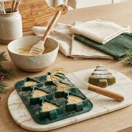 Set Pasticceria Natalizia con Spatola, Frusta e Stampo ad Alberello