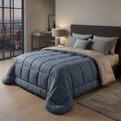 Trapunta Invernale Double Face Oniro Bicolor Letto singolo e 1/2 piazza