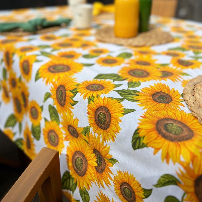 Tovagliato con Girasoli collezione Teia dettaglio Tovagliato con Girasoli collezione Teia dettaglio