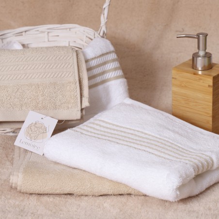 Asciugamani Coppia Itaca design da bagno in spugna di cotone