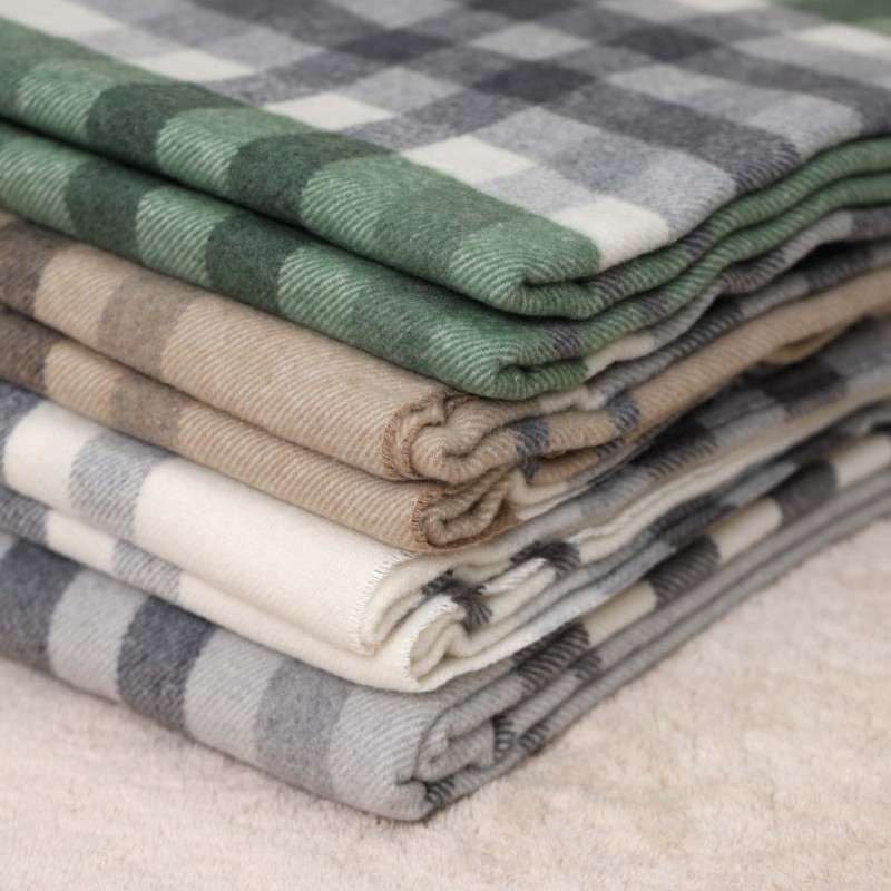 Plaid in lana - cotone collezione Eurus Made in Italy