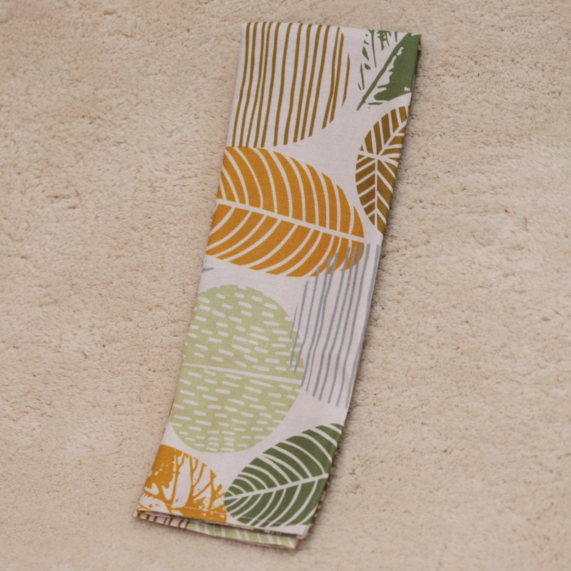 Canovaccio con foglie autunnali e texture variegate 100% cotone linea Syrinx