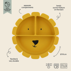 Porta la magia della giungla a tavola con il Piatto in Silicone Mr.Lion