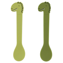 Set cucchiai Mr. Dino per trasformare l'ora della pappa in un'avventura giurassica.