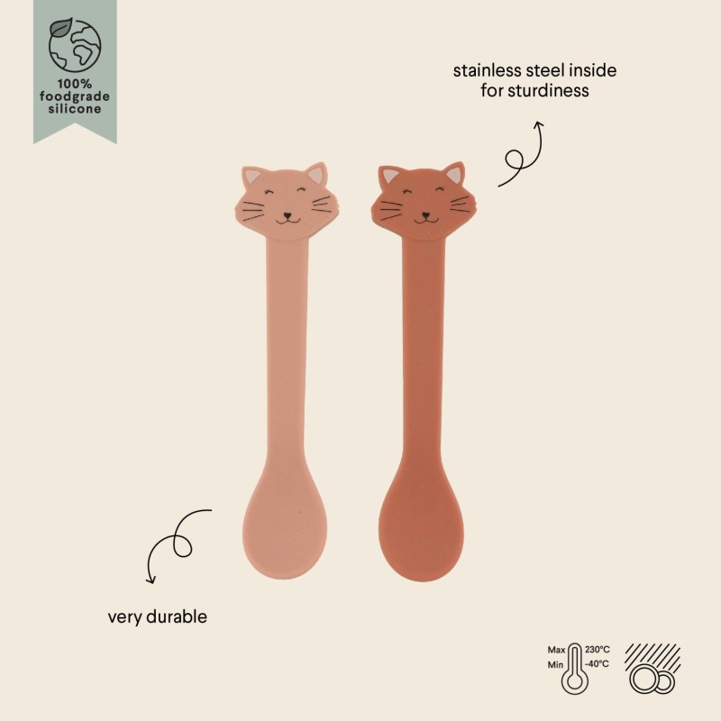 Set di due cucchiai con gattini magici per piccoli esploratori del gusto Mr.Cat Set di due cucchiai con gattini magici per piccoli esploratori del gusto Mr.Cat