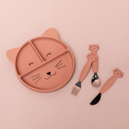 Piatto in silicone Mr. Cat: il compagno ideale per pasti pieni di sorrisi, scoperte e tanta autonomia