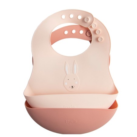 Bavaglino silicone coniglietto set da 2 per la pappa!