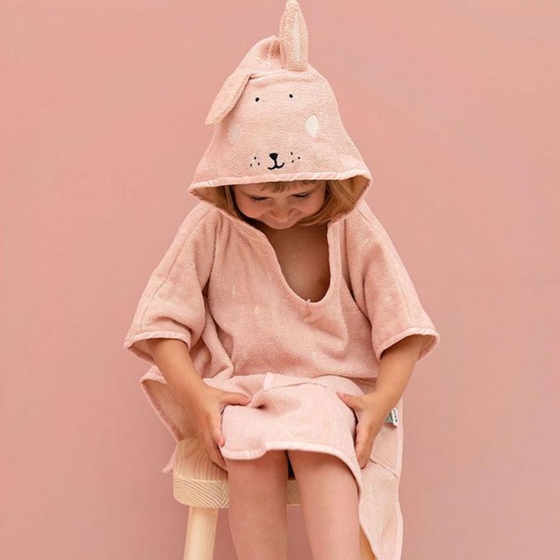 Poncho rosa con coniglietto Mr.Rabbit dettaglio lemoire home tenerissimo Poncho rosa con coniglietto Mr.Rabbit dettaglio lemoire home tenerissimo