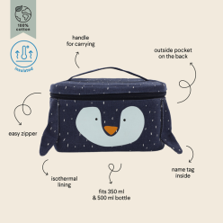 Contenitore Termico Bambini Mr. Penguin - Pinguino Blu per la pappa