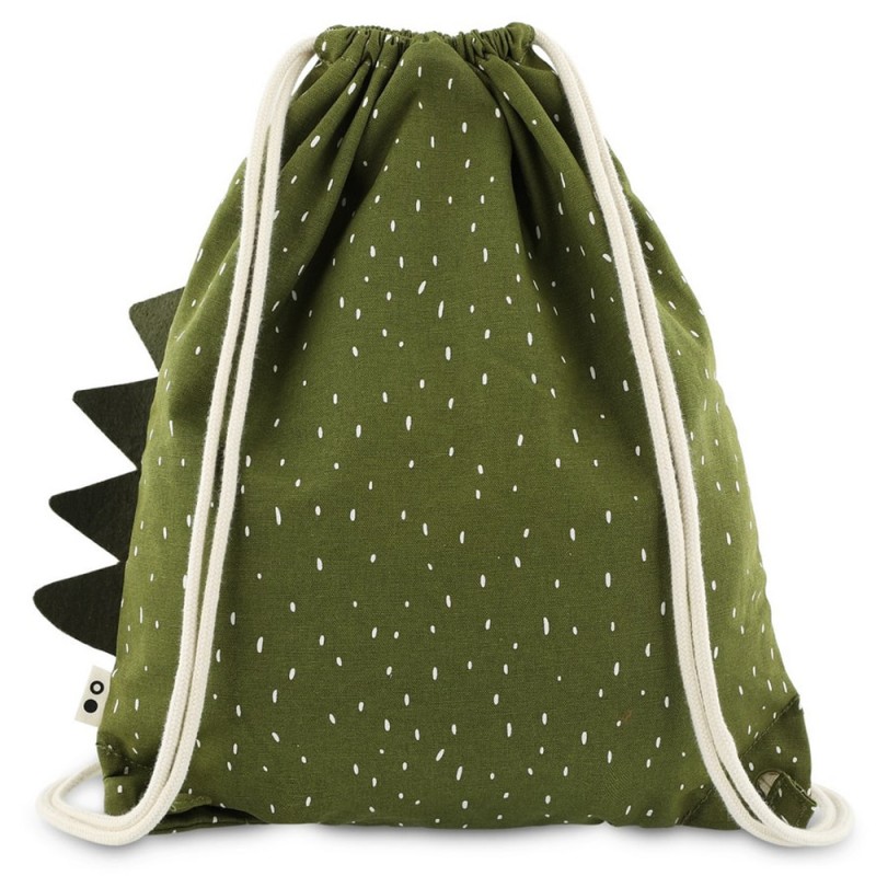 Sacca zaino Mr. Dino per bimbi avventurosi lmh dettaglio retro Sacca zaino Mr. Dino per bimbi avventurosi lmh dettaglio retro