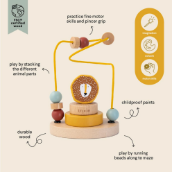 Dolce Leoncino Gioco bebè: labirinto educativo in legno FSC®
