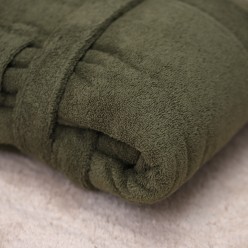 Accappatoio con cappuccio TORTORA in cotone italiano linea Zacinto