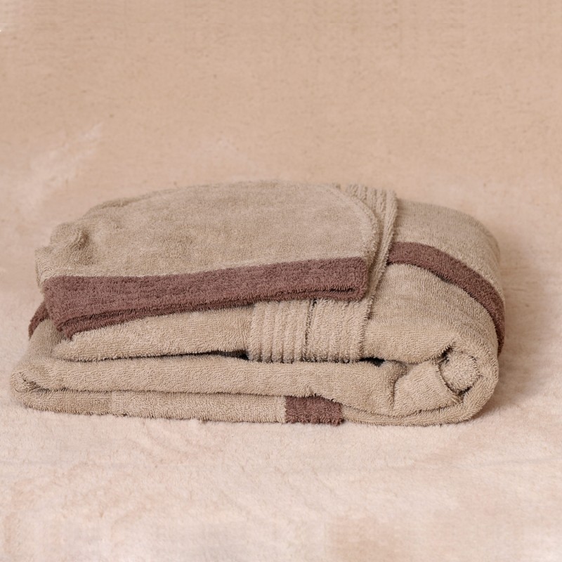 Collezione Nereidi Accappatoio in spugna 100% cotone - tortora