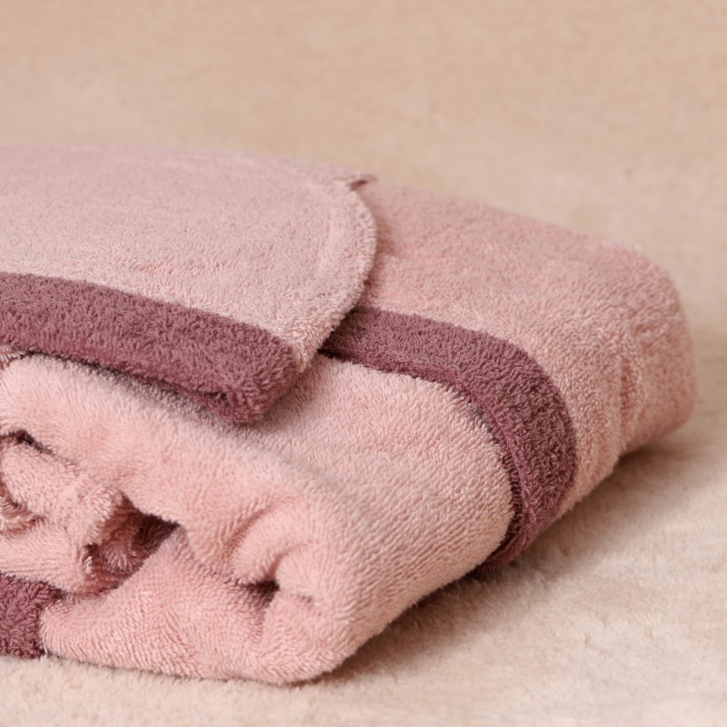 Collezione Nereidi Accappatoio in spugna 100% cotone - rosa