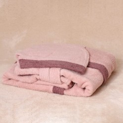 Elegante accappatoio panna 100% cotone Collezione Nereidi