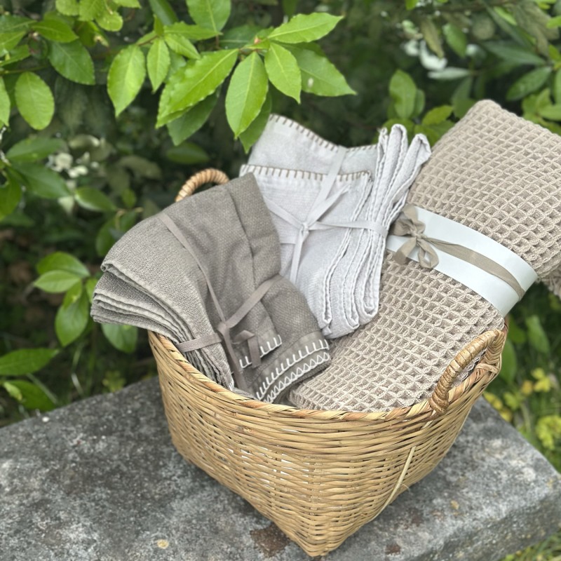 Tappeto da bagno in nido d'ape Made in Italy linea Talos beige Tappeto da bagno in nido d'ape Made in Italy linea Talos beige