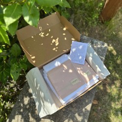 Set asciugamani Made in Italy con banda in lino dai colori personalizzabili - collezione Linon