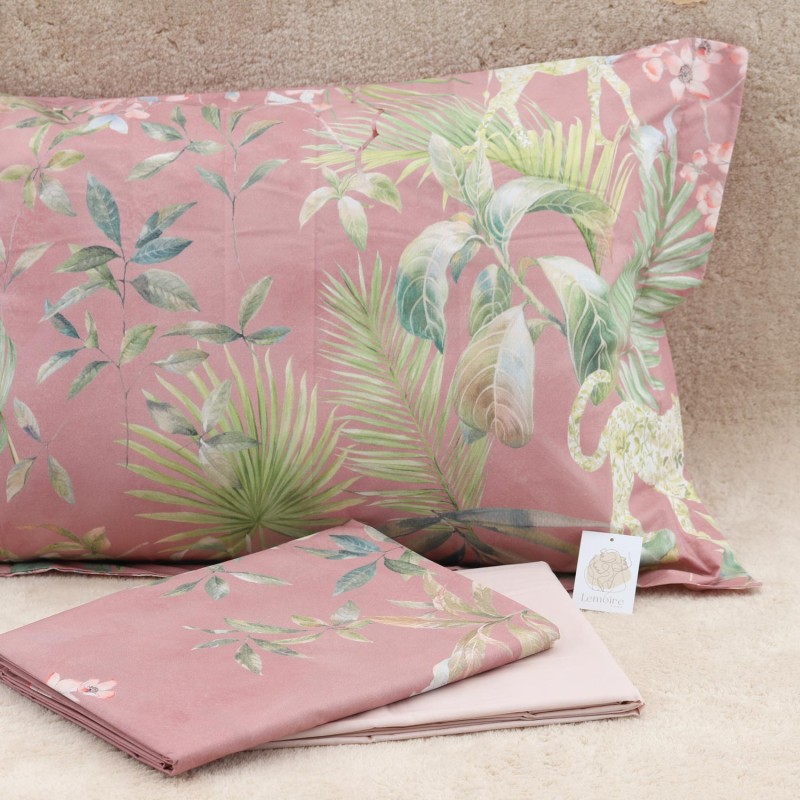 Completo letto matrimoniale Orione un rifugio tropicale rosa