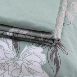 Lenzuola matrimoniali con fiori e foglie stilizzate - collezione Eraclito