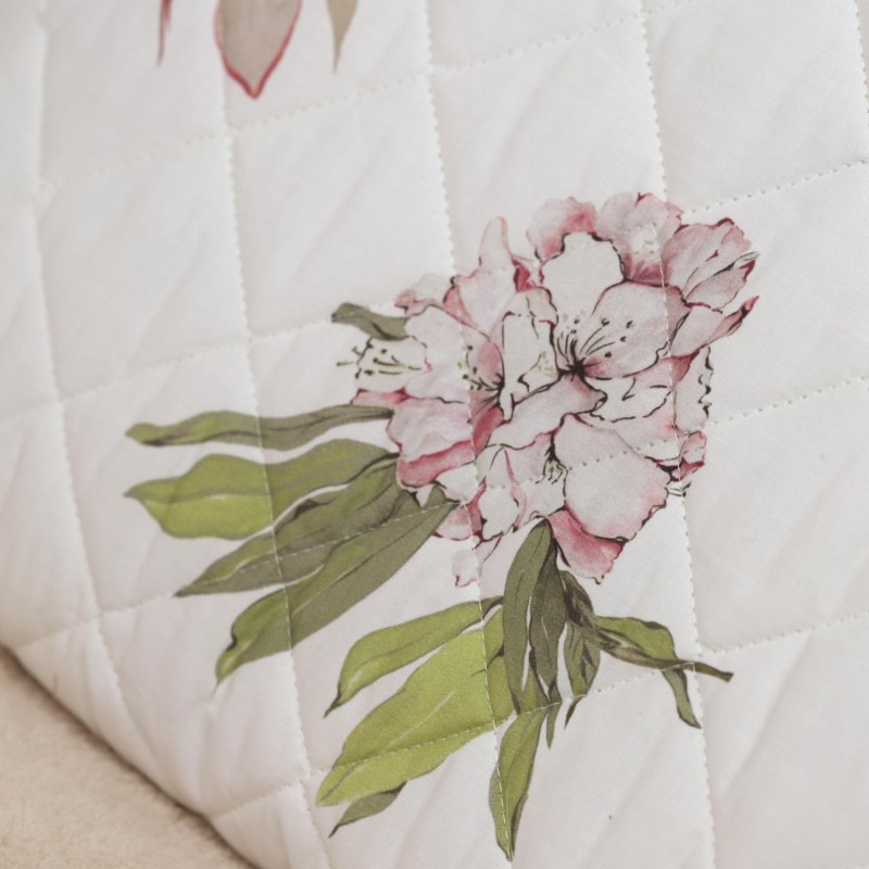 Trapuntino matrimoniale double-face con stampa floreale rosa 270x270 cm 100 gr linea Efeso